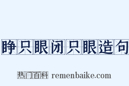 睁只眼闭只眼造句是什么意思的图片